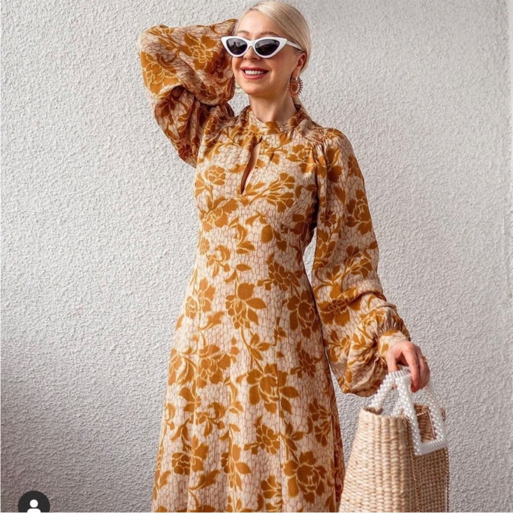 ZARA SS21 MIDI FLORAL PRINT DRESS